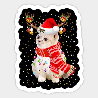 Munchkin Cat Christmas Sticker
